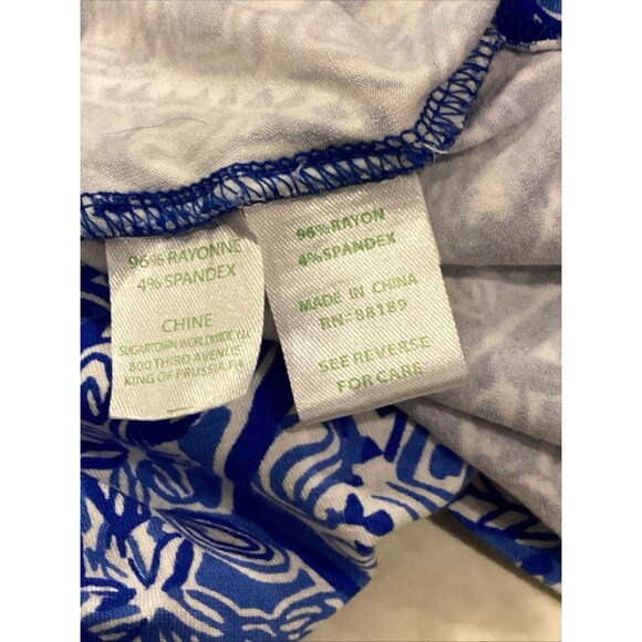 Lilly Pulitzer Marnie Maxi Skirt Blue Crush Stretchy Pull On Sz XS Chinoiserie - Picture 9 of 10